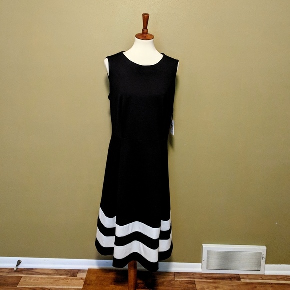 Calvin Klein Dresses & Skirts - NWT CALVIN KLEIN - Black and White Dress